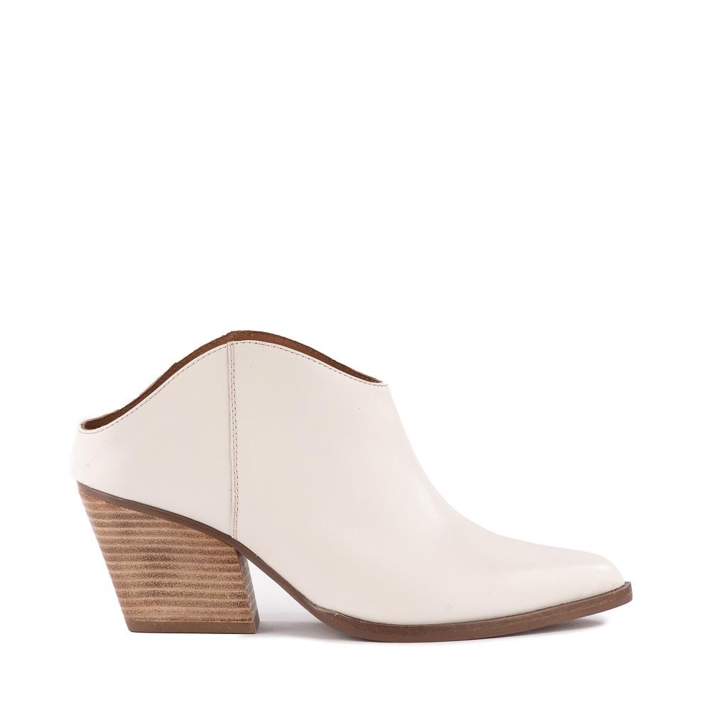 New Seychelles White/Cream Heeled Mule Boot sz7